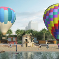 万象塔銮湖经济专区公寓 景观园林 游乐园-热气球游玩区