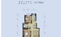 鸿坤悦山湖葡萄酒小镇78平米的精装洋房  78㎡ 户型图