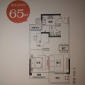 东亚沪西香颂两室一厅一卫 两居 65平㎡ 户型图