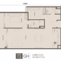 The Face二期公寓2房户型 两居 104平米㎡ 户型图
