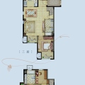 鸿坤·悦山湖叠拼户型，四室两厅三卫 四居 148平米㎡ 户型图