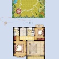 鸿坤·悦山湖联排户型，四室两厅四卫 四居 165平米㎡ 户型图