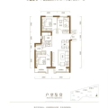 廊坊鸿坤理想城97平米三室，动静区分，大面宽阳台开阔视野 三居 97㎡ 户型图