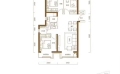 廊坊鸿坤理想城97平米三室，动静区分，大面宽阳台开阔视野  97㎡ 户型图