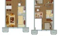 八达岭孔雀城精装公寓，买一层得两层  64㎡ 户型图