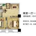 廊坊荣盛花语城一室一厅全阳 一居 60平米㎡ 户型图