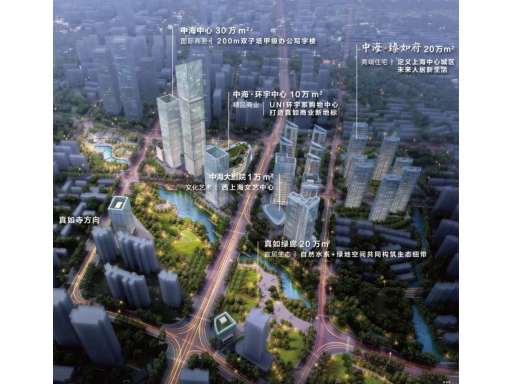 内环旁，真如城市副中心 、上海中心城区最后一块大体量成片整体