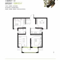 廊坊荣盛花语城88平米2居室 两居  户型图