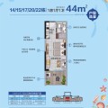 鼎龙湾国际海洋度假区鼎龙湾1房户型 一居 44㎡㎡ 户型图