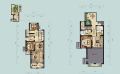 路劲联排别墅叠拼别墅，高使用率，3-4层，上叠拼  125㎡㎡ 户型图