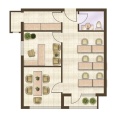 燕郊CBD创客空间 三居  户型图