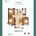 霸州荣盛枫林苑3室2厅1卫 三居 108平米㎡ 户型图