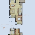 鸿坤悦山湖鸿坤上叠 三居 150㎡ 户型图