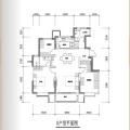 龙湖 ·春江悦茗三室两厅一卫 三居 105平方米㎡ 户型图