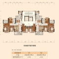 湘潭恒大国际健康城四室两厅两卫 四居 146平米㎡ 户型图