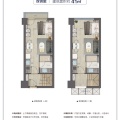 杭州之江银泰城公寓 两居 41㎡ 户型图