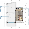广西钦州红树湾十里金滩113㎡2房2厅2卫低层联排复式小洋房二层 两居 113㎡ 户型图