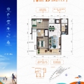 广西钦州红树湾十里金滩83㎡ 2房2厅1卫 两居 83㎡ 户型图