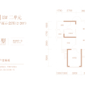 京北恒大国际文化城平层LR7-2户型 两居 90.19㎡ 户型图