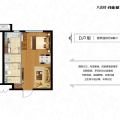 八达岭孔雀城48平米平层公寓，精装修，超低总价 一居 48㎡ 户型图