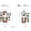 雅居乐西双林语精装修住宅 两居 87   115㎡ 户型图