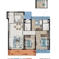 MOC芯城汇·四期住宅·澜庭IN3室2厅2卫1厨 三居 115㎡ 户型图
