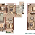扬州·九龙湾树人园新C2户型3室2厅2卫1厨 三居 125㎡ 户型图