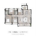 南京-越江时代4+1房两厅两卫 五居 143㎡ 户型图