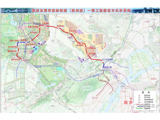 滁州至南京城际铁路规划图
