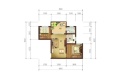 方斗花园两室两厅改三室两厅  55-62平米㎡ 户型图